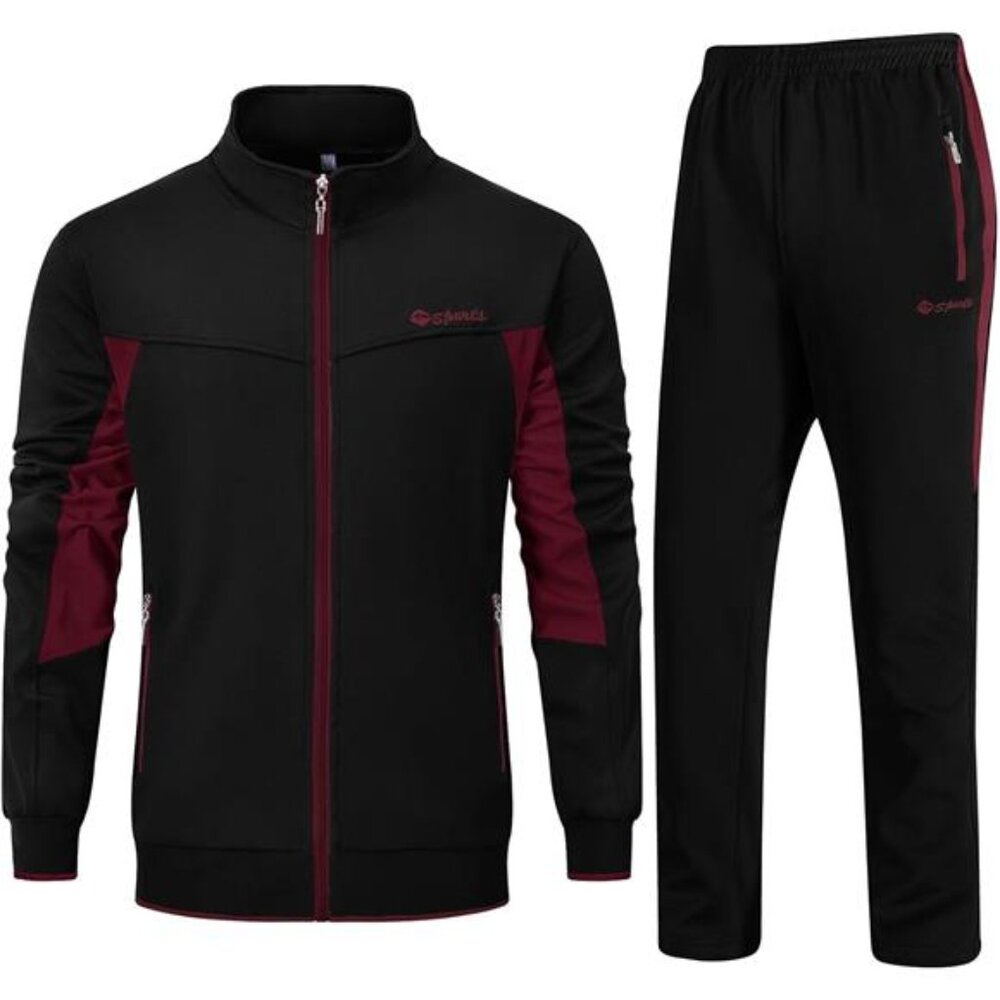 Men's Tracksuit Athletic Full Zip Casual Sports Jogging Gym Sweatsuit